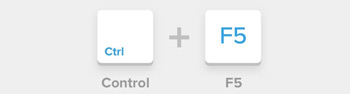 Windows Keyboard shortcuts Control, F5 